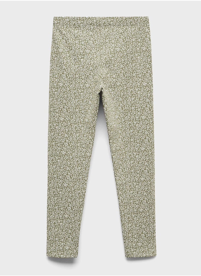 MANGO - Kids Floral Print Leggings - Image 1