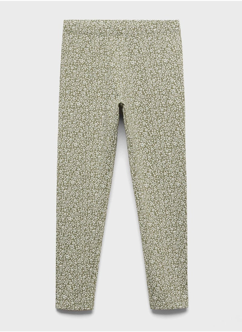 MANGO - Kids Floral Print Leggings - Image 1