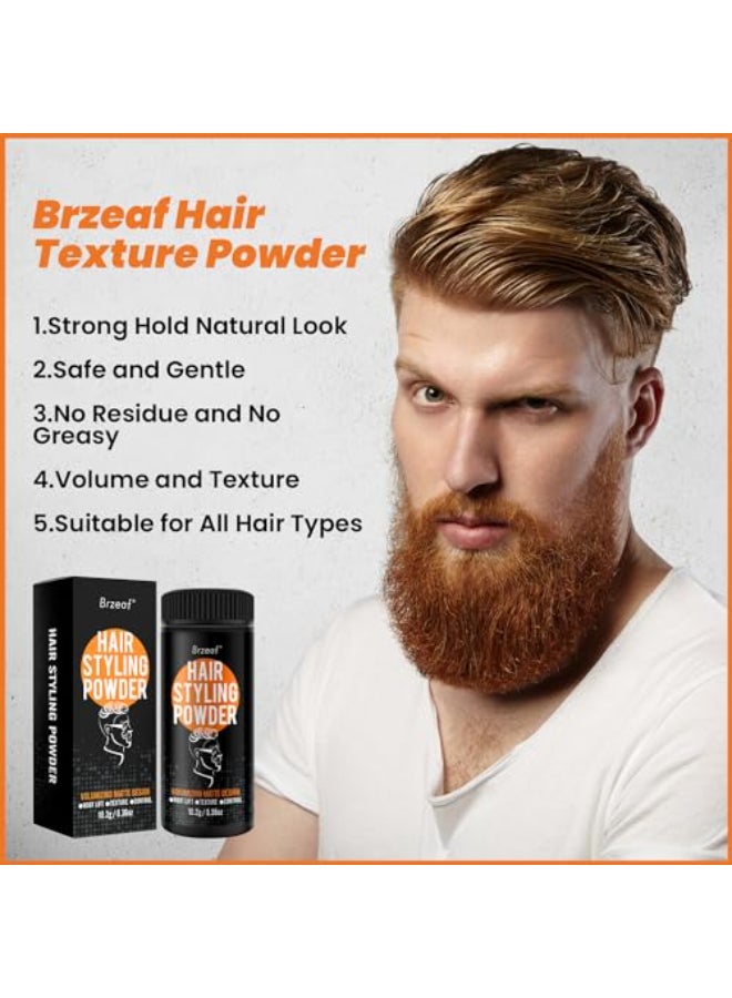 Brzeaf Hair Styling Powder Provides texture and volume Medium to Strong Hold Natural Look For All Hair Types - Image 3