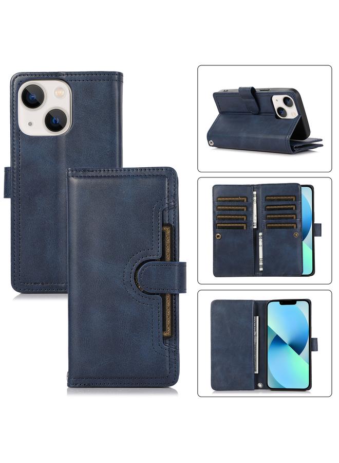 زبون جراب هاتف من الجلد مع سوار معصم وفتحة بطاقة لهاتف iPhone 13 mini - Image 1