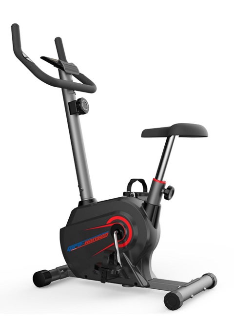 Magnetic Exercise Bike With Hand Pulse, 100 KG - Black/Red