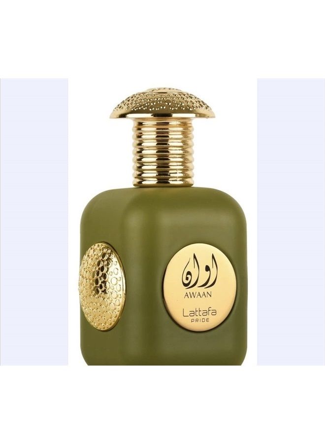 Lattafa Awaan Gold Eau De Parfum Spray for Unisex, 3.4 Ounce - Image 2