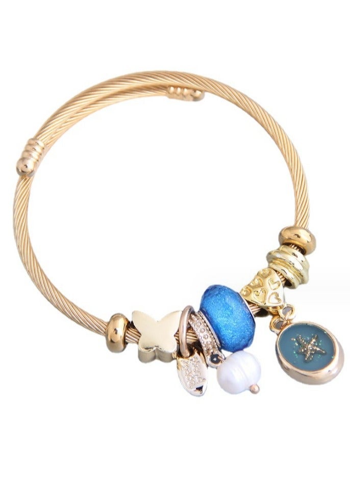 سوار رقيق مطلي بالذهب - Image 1