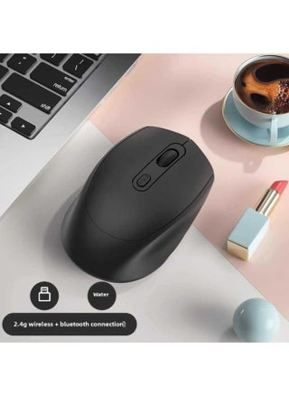 Wireless Bluetooth Mouse For Xiaomi Lenovo For Huawei Dell For Apple Asus Acer Shenzhou Laptop-Color:Color Classification: [cool Black] Bluetooth + 2.4g Wireless Version★Charging Electric Mute; Package Type: Official Standard Configuration - pzsku/ZB835208537C9D0C8ED22Z/45/1744966543/511c6744-8efc-449b-97c8-bbf9e47a54a8