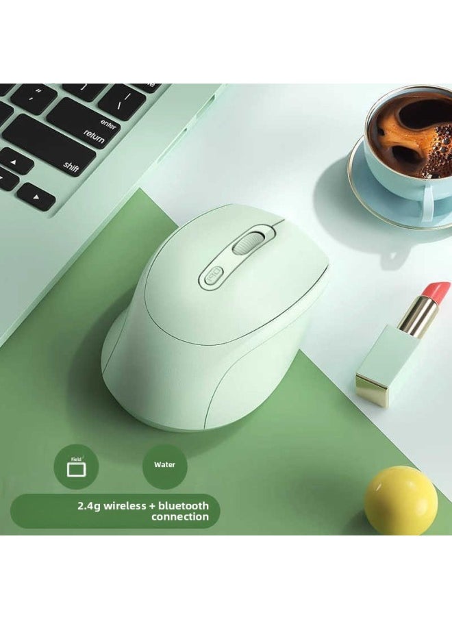 Wireless Bluetooth Mouse For Xiaomi Lenovo For Huawei Dell For Apple Asus Acer Shenzhou Laptop-Color:Color Classification: [cool Black] Bluetooth + 2.4g Wireless Version★Charging Electric Mute; Package Type: Official Standard Configuration