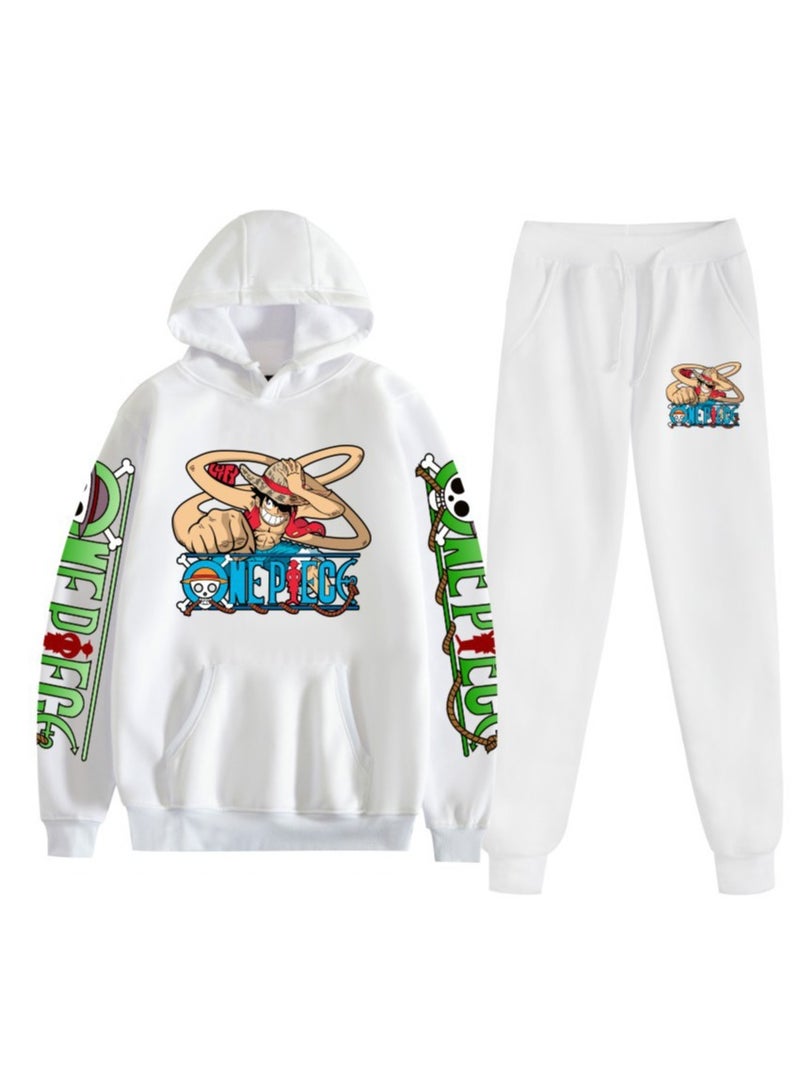 KUYING New One Piece Casual Loose Hooded Sweatshirt And Pants Set  - Image 1