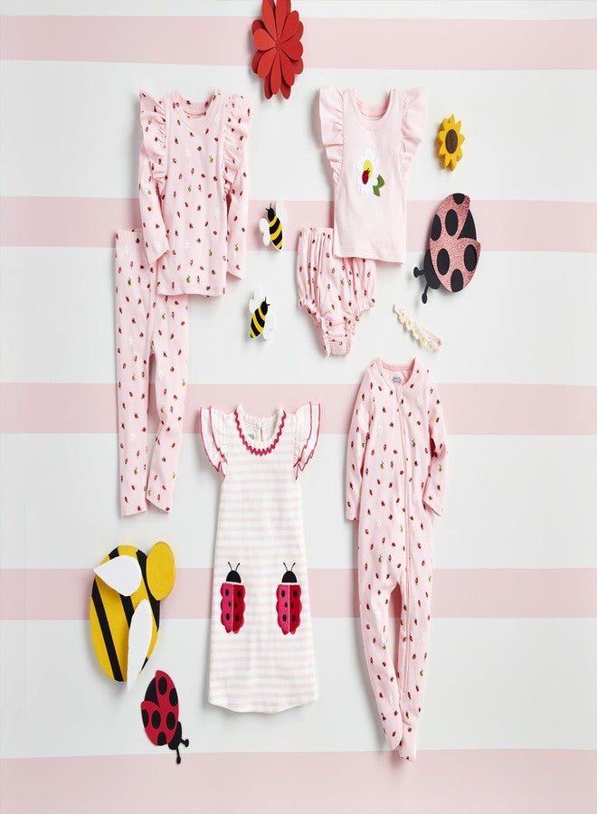 مد باي بيجامة نوم للأطفال من مود باي بتصميم الدعسوقة وسحاب؛ 6-9 أشهر - Image 2