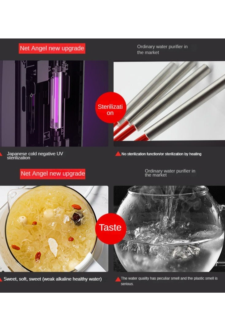NetAngel - High-end Desktop Direct Drinking Water Purifier Tap Water Filtration Fully Automatic Water Inlet Purification Integrated Machine Instant Hot Adjustable Temperature Pure Water Drinking Machine for Home and Office Use Pure Water Machine with RO Reverse Osmosis UV Sterilization System - Image 1