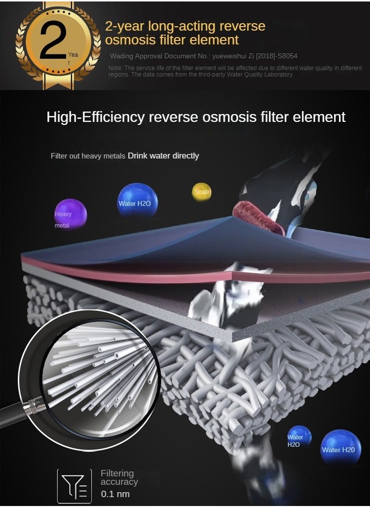 NetAngel - High-end Desktop Direct Drinking Water Purifier Tap Water Filtration Fully Automatic Water Inlet Purification Integrated Machine Instant Hot Adjustable Temperature Pure Water Drinking Machine for Home and Office Use Pure Water Machine with RO Reverse Osmosis UV Sterilization System - Image 1