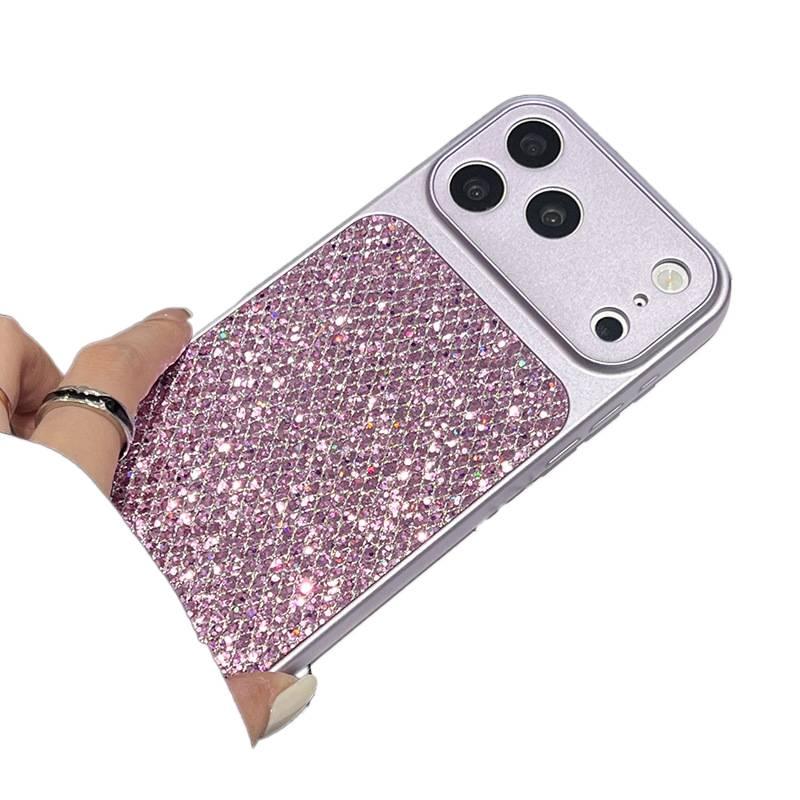 غطاء واقي بTPU لـ iPhone 16 / 16 Plus / 16 Pro / 16 Pro Max مع حماية من السقوط ونقشة الماس مع مقاوم للصدمات مع لمعان باللون أسود من مادة TPU باللون الأسود - Image 4