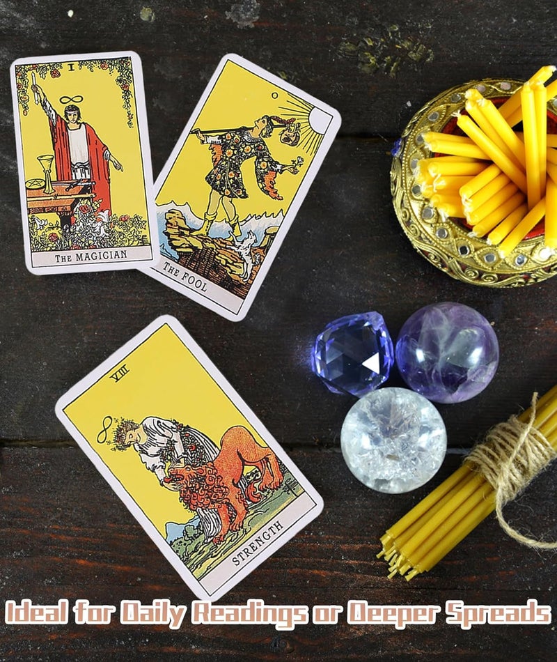 SQUISHCO Tarot Card Deck, Tarot Cards, Learning Cards for Beginners with Meanings Classic Card Set with a Convenient Bag for Beginner and Enthusiast for Party Entertainment - Image 3