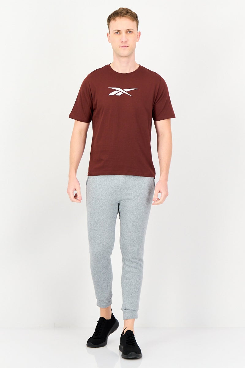 Reebok Men Sportswear Fit Short Sleeve Outdoor T-Shirt, Brown - Image 4