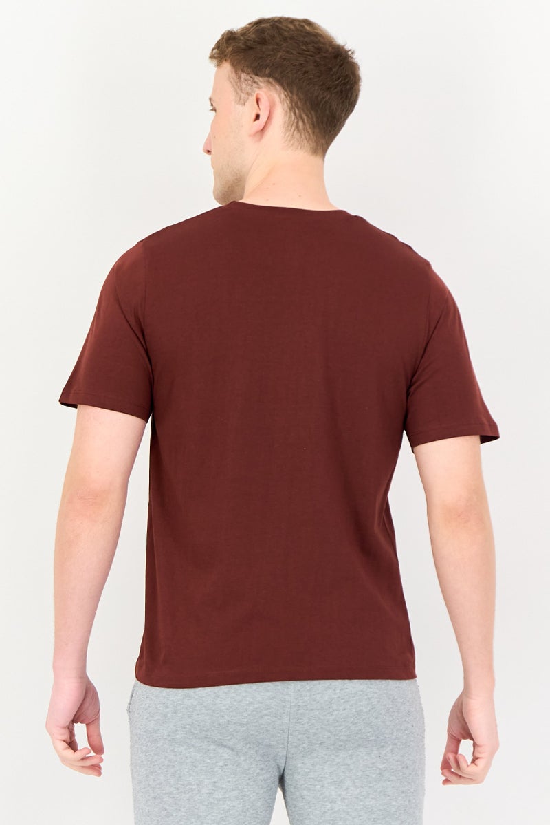 Reebok Men Sportswear Fit Short Sleeve Outdoor T-Shirt, Brown - Image 2