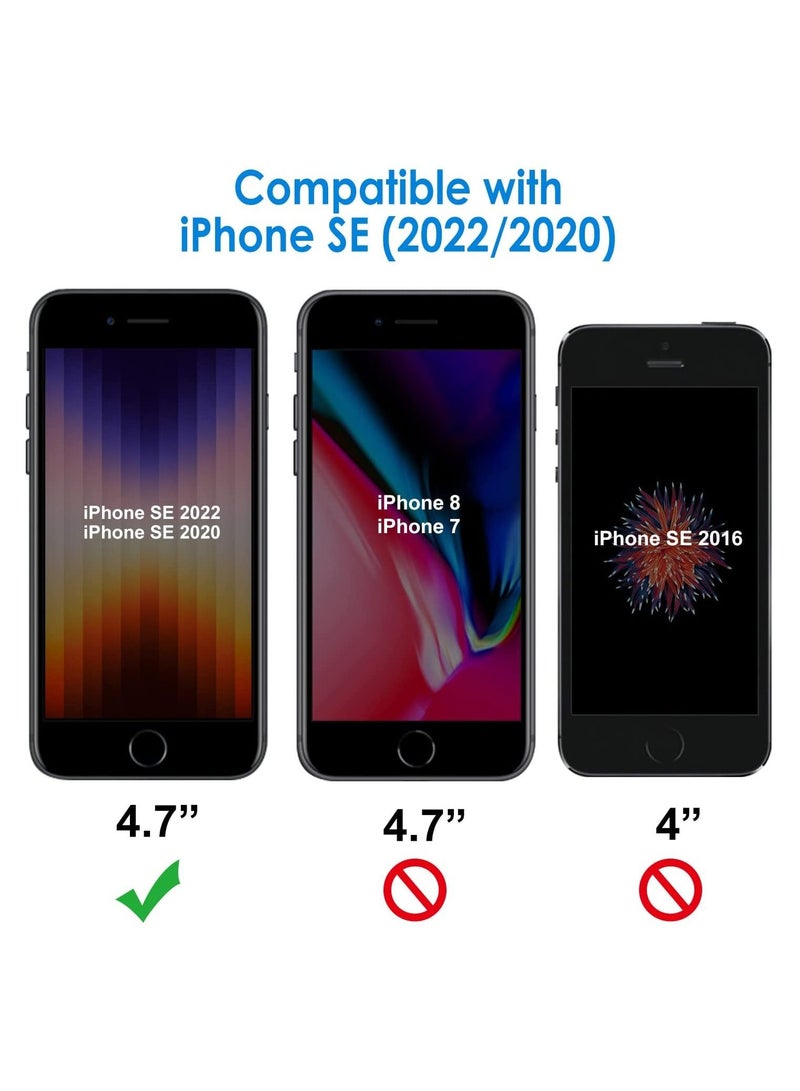 جي تيك واقي شاشة JETech لهاتف iPhone SE 3/2 (إصدار 2022/2020) ، 4.7 بوصة ، فيلم زجاجي مقوى ، 3 عبوات - Image 2