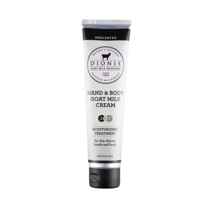 Dionis Goat Milk Skincare 3.3 oz Unscented Hand & Body Cream â€“ Travel Size Hand Lotion for Hydrating & Moisturizing Dry Skin, Fragrance Free, Cruelty-Free, Made in USA, Paraben-Free - Image 1