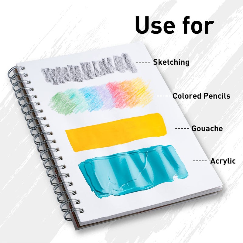 HIMI Gouache Pad 7X10''(98lb/160g) 50 Sheets Mix Paper Pad, Side Wire Bound, Fine Texture, in Gouache Acrylic Art Pad for Sketching, Ink Sketch Book, Art Supplies Drawing Pad Gift ï¼ˆBirdï¼‰ - Image 4