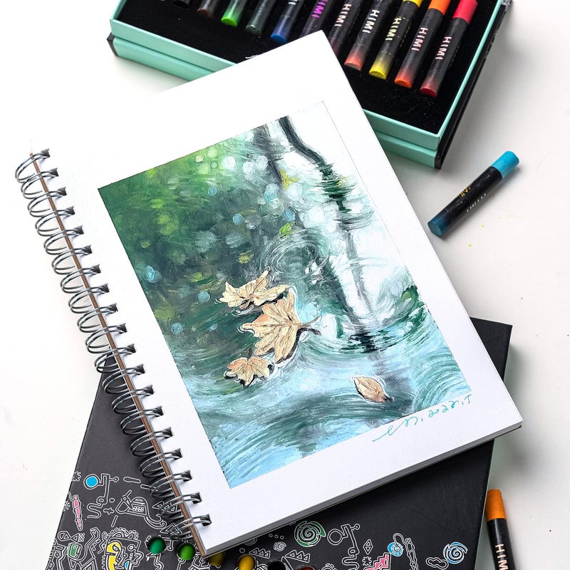 HIMI Gouache Pad 7X10''(98lb/160g) 50 Sheets Mix Paper Pad, Side Wire Bound, Fine Texture, in Gouache Acrylic Art Pad for Sketching, Ink Sketch Book, Art Supplies Drawing Pad Gift ï¼ˆBirdï¼‰ - Image 5