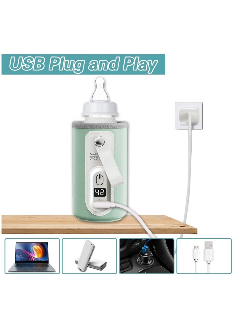 مُدفأ حليب محمول، مُدفأ USB لزجاجة حليب الطفل (مناسب لزجاجة حليب الطفل)  - Image 3