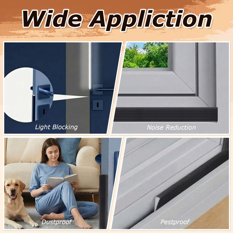 Innconee 32.8ft Wedge-Shape Foam Weather Stripping Seal Strip for Window Door, Soundproofing, Noise-Reduction, Lightproof Insulation Tape for Sliding Doors, Window Frames, Weatherproof Seal (Black) - Image 5