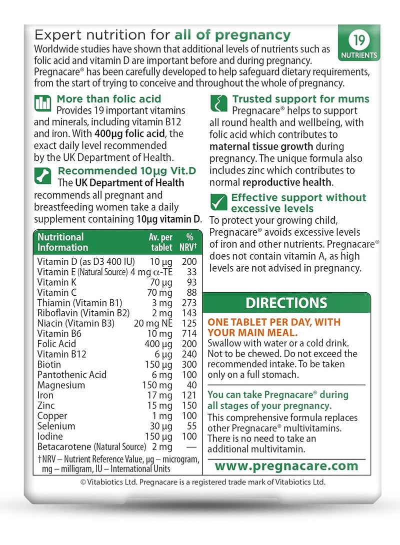 Vitabiotics Pregnacare Original 30 Tablets - Image 2