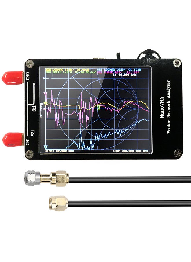 Portable Handheld Vector Network Analyzer 50KHz-900MHz Digital Display Touching Screen Shortwave MF HF VHF Antenna Analyzer Standing Waves