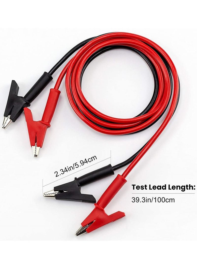 Y&D 2 Piece Alligator Clips Electrical Test Lead Set, 15A Jumper Heavy Duty with Protected Copper Clips, High Quality Silicone Cable for Testing 39 Inch - Image 5