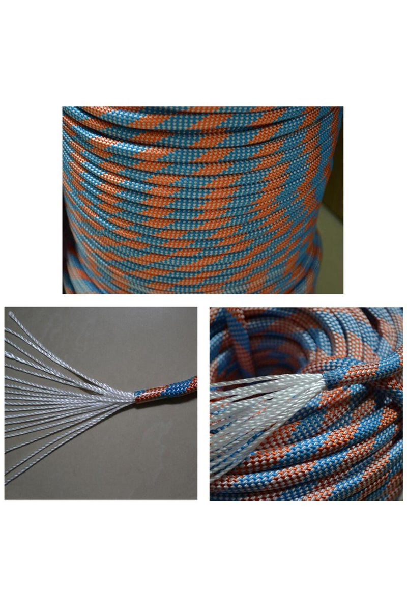 إيروريكس حبل تسلق من ديزرت آند فوكس بطول 30 مترًا (98.4 قدمًا)، حبل طوارئ خارجي، متوفر بأطوال 10 أمتار/20 مترًا/30 مترًا/50 مترًا، مقاوم للتآكل، قطر 9 ملم. - Image 3