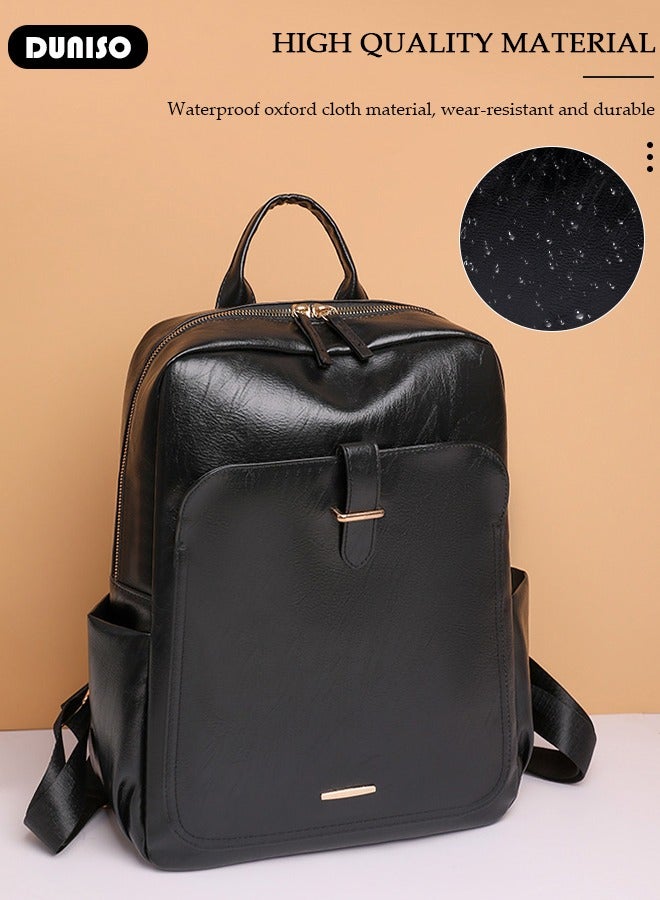 DUNISO Women Backpack Purse, Anti Theft Backpack for Woman, Fashion Waterproof PU Leather Travel Backpack for Ladies, Lightweight Daily Backpack Shoulder Bag Handbag Anti-theft Casual  Daypack  - Image 2