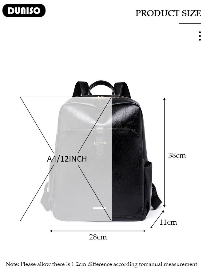 DUNISO Women Backpack Purse, Anti Theft Backpack for Woman, Fashion Waterproof PU Leather Travel Backpack for Ladies, Lightweight Daily Backpack Shoulder Bag Handbag Anti-theft Casual  Daypack  - Image 4