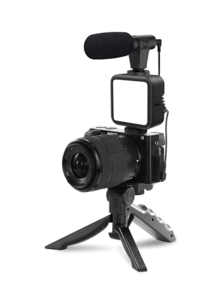 Smartphone & Camera Vlogging Studio Kits Video Shooting Photography Suit with Microphone LED Fill Light Mini Tripod  - Image 2