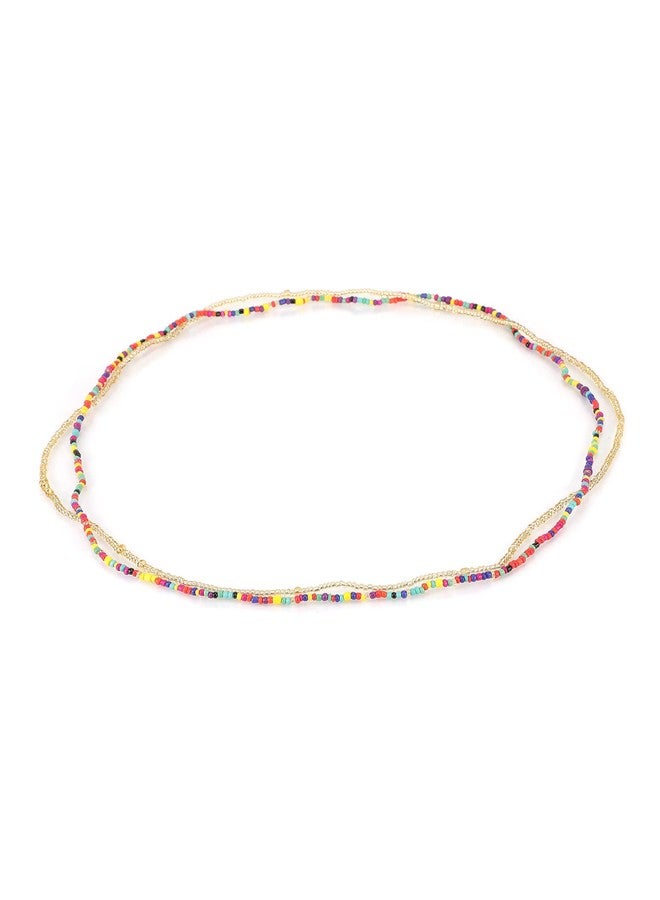 Aaishwarya Set Of 2 Multicolor Beads Beaded Waist chains for Women and Girls | Hip Chain Valentine gift for Girlfriend, Wife | Stylish Beach Kamarband Accessory - Image 5