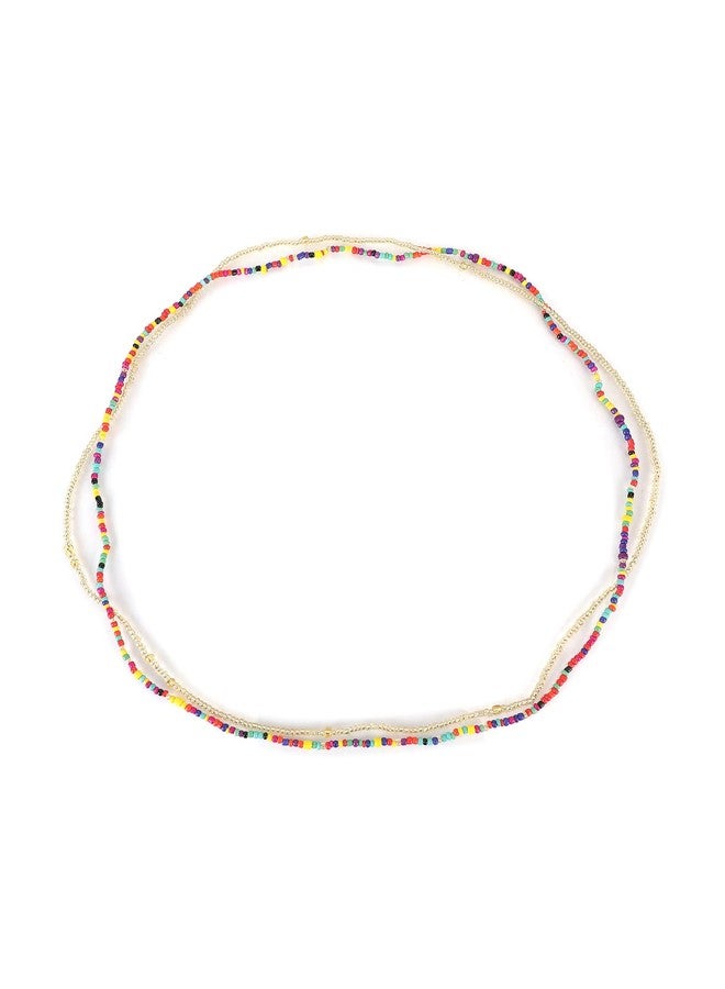 Aaishwarya Set Of 2 Multicolor Beads Beaded Waist chains for Women and Girls | Hip Chain Valentine gift for Girlfriend, Wife | Stylish Beach Kamarband Accessory - Image 1