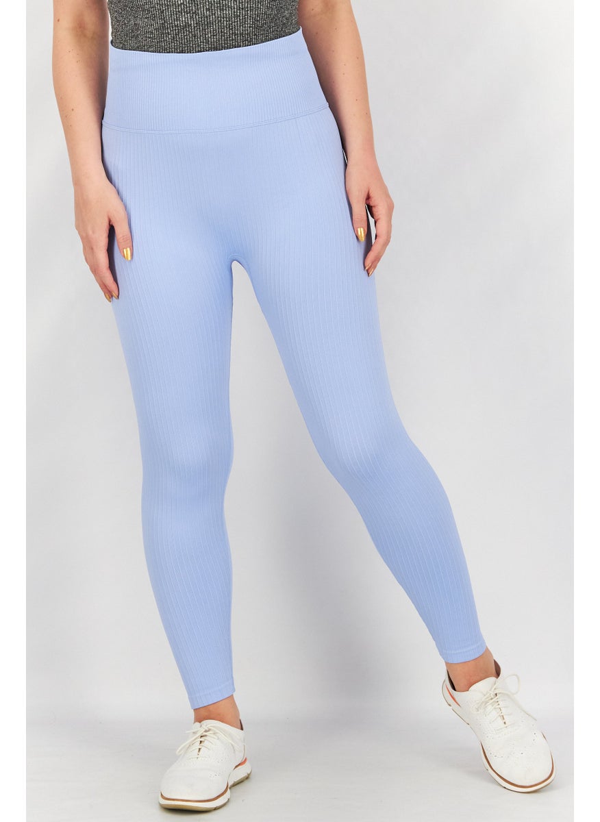 Tchibo Women Sportswear Fit 7/8 Seamless Tight, Light Blue  - Image 1