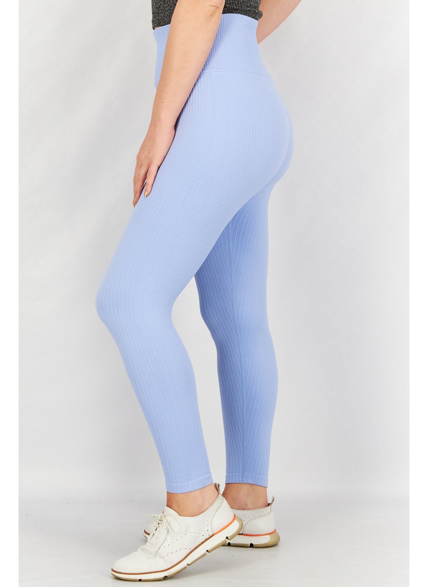 Tchibo Women Sportswear Fit 7/8 Seamless Tight, Light Blue  - Image 2