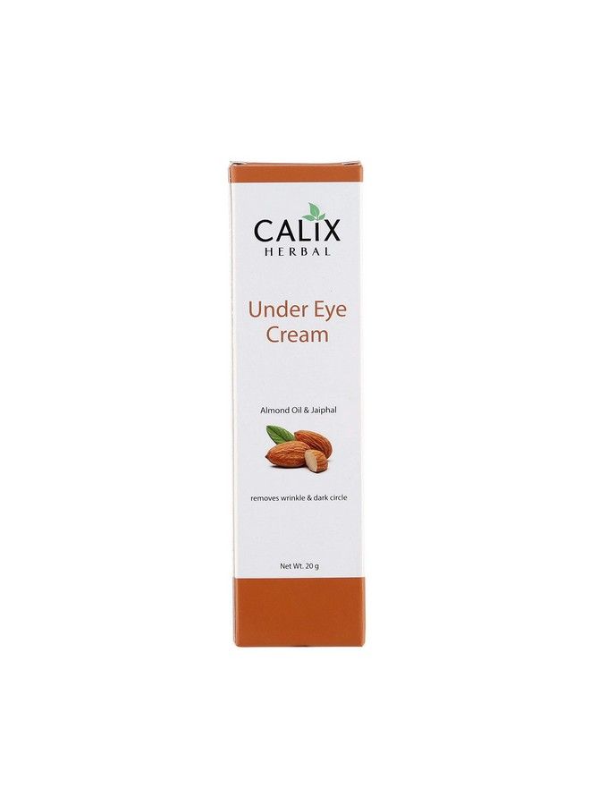 Calix Herbal Under Eye Cream For Dark Circles Wrinkles Puffiness & Puffiness Enriched With Almond & Sun Flower Oil 20G - Image 1