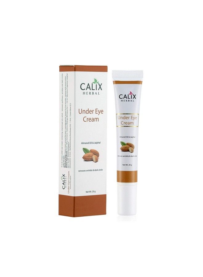 Calix Herbal Under Eye Cream For Dark Circles Wrinkles Puffiness & Puffiness Enriched With Almond & Sun Flower Oil 20G - Image 4