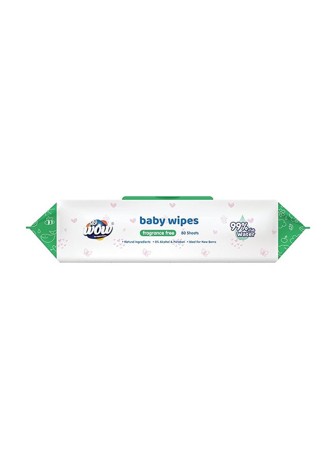 WOW Baby Wipes - Fragrance Free 99% Water Wipes | Extra Thick Long Wipes with Organic Aloe Vera, Chamomile Extract and Vitamin E, Gentle on sensitive skin| 80's (2 + 1) value pack | 240 Wipes - Image 3