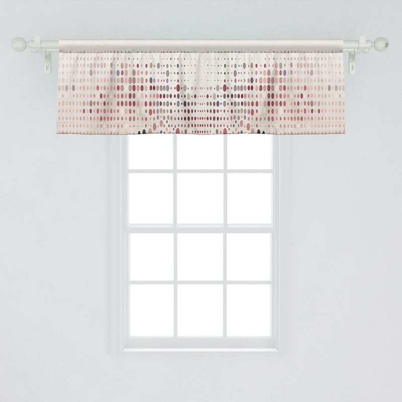 Ambesonne Ambesonne Polka Dot Window Valance Pack of 2  Surreal Composition of Dreamy Spots Art Modern Pastel Abstract Rounds  Rod Pocket Curtain Valances Kitchen Bedroom  54"" X 18"" Blush Lilac and Eggshell - Image 2