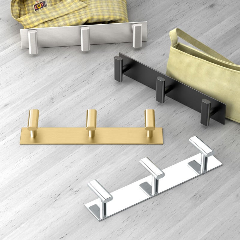 Gatco 1287 Elevate, Triple All Modern DÃ©cor Hook, Chrome | Wall Mounted 11" W 3-Hook Rack - Image 3