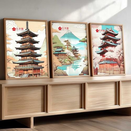 kotart Japanese Cities Framed Posters for Living Room Bedroom Gaming Room Studio | Japanese Cities Aesthetic Poster with Frame Wall Decor Set Of 3 (13 X 17 inch) - Image 4