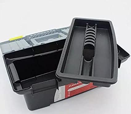 ATETO MultiFunctional Plastic Hardware Tool Storage Box Travel Tool Organizer Box with Carry Handle Screwdriver Wrench Stationery Storage Box Garage Tool Organizer Box - Image 2
