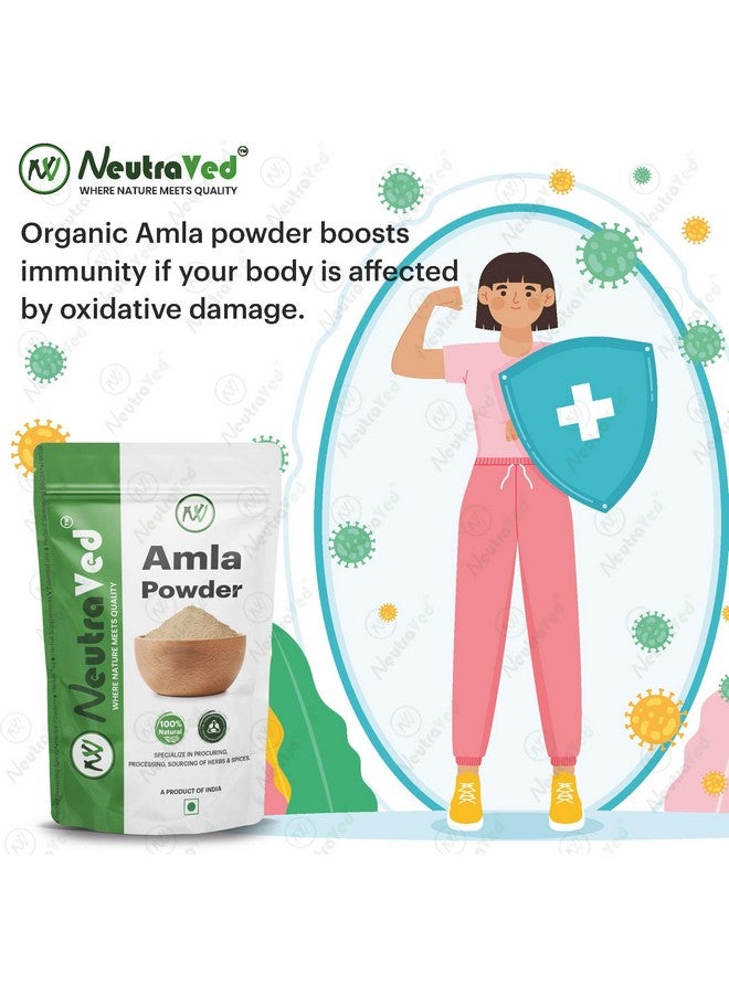 NeutraVed Amla Powder 200g for Eating | Amla Seed less Powder | Food Grade | May Help in Good Hair Growth | Food-Grade Stand-Up Zipper Pouch - 200g - Image 4