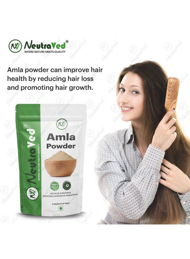 NeutraVed Amla Powder 200g for Eating | Amla Seed less Powder | Food Grade | May Help in Good Hair Growth | Food-Grade Stand-Up Zipper Pouch - 200g - Image 3