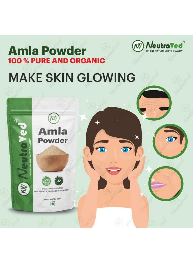 NeutraVed Amla Powder 200g for Eating | Amla Seed less Powder | Food Grade | May Help in Good Hair Growth | Food-Grade Stand-Up Zipper Pouch - 200g - Image 2