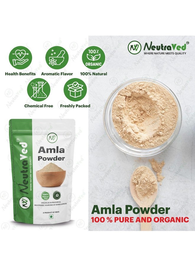 NeutraVed Amla Powder 200g for Eating | Amla Seed less Powder | Food Grade | May Help in Good Hair Growth | Food-Grade Stand-Up Zipper Pouch - 200g - Image 5