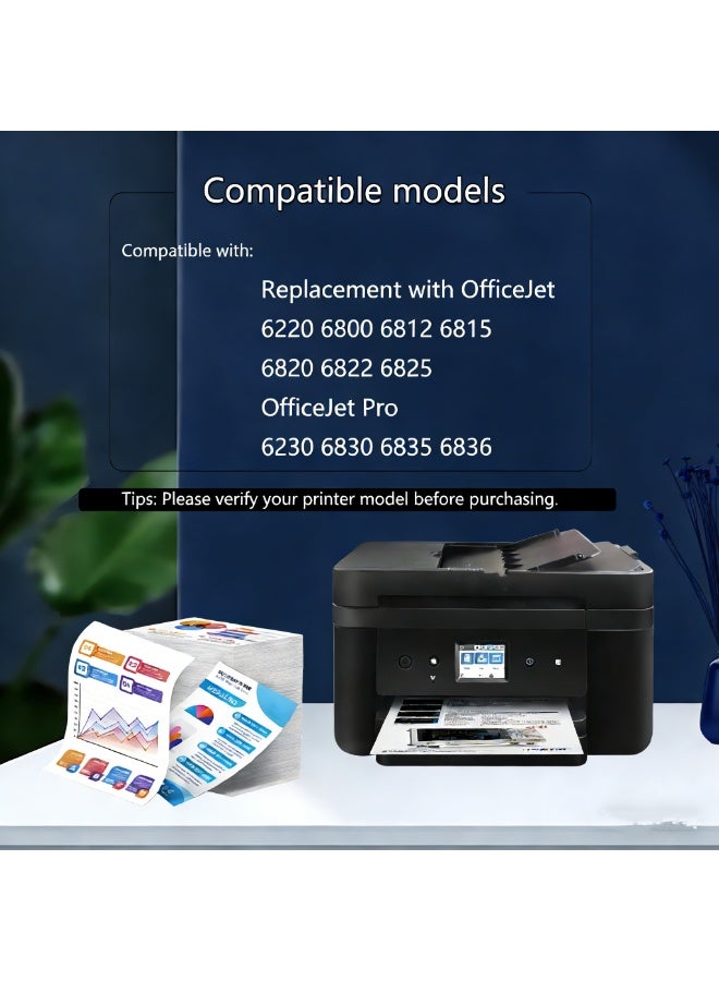 934XL 935XL Multipack Printer Cartridges Compatible with HP 934 935 934XL 935XL Cartridges for HP Officejet Pro 6830 Printer Cartridges for HP Officejet 6820 for Officejet 6230 Cartridges（4pk） - Image 2