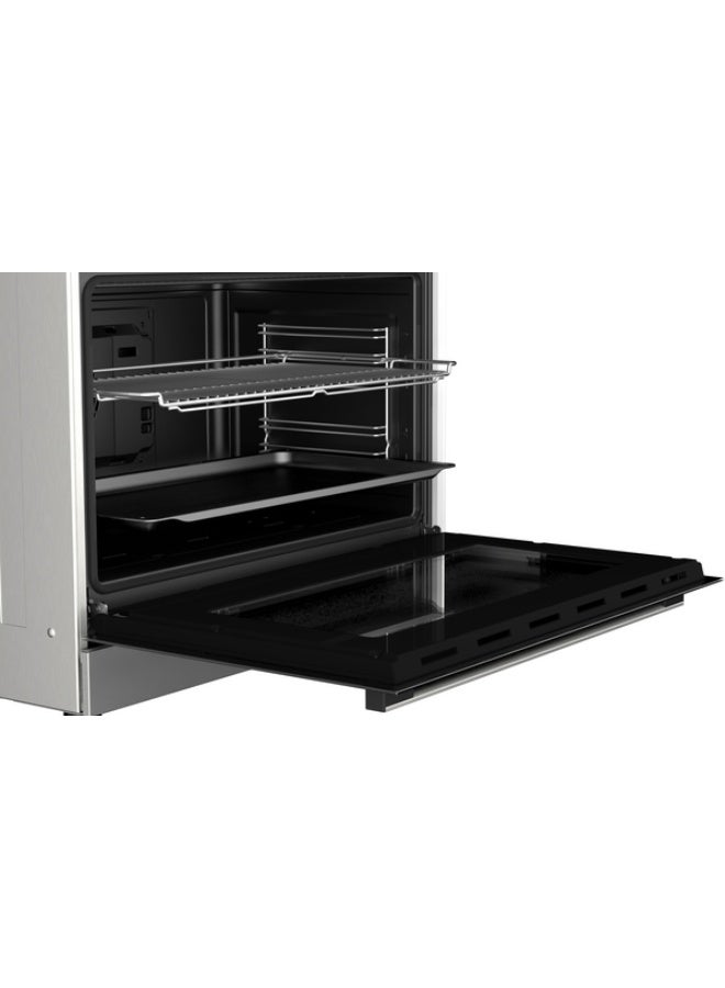 BOSCH Series 6, Gas range cooker, Stainless steel HGP3I8W50S Stainless steel/black - Image 3