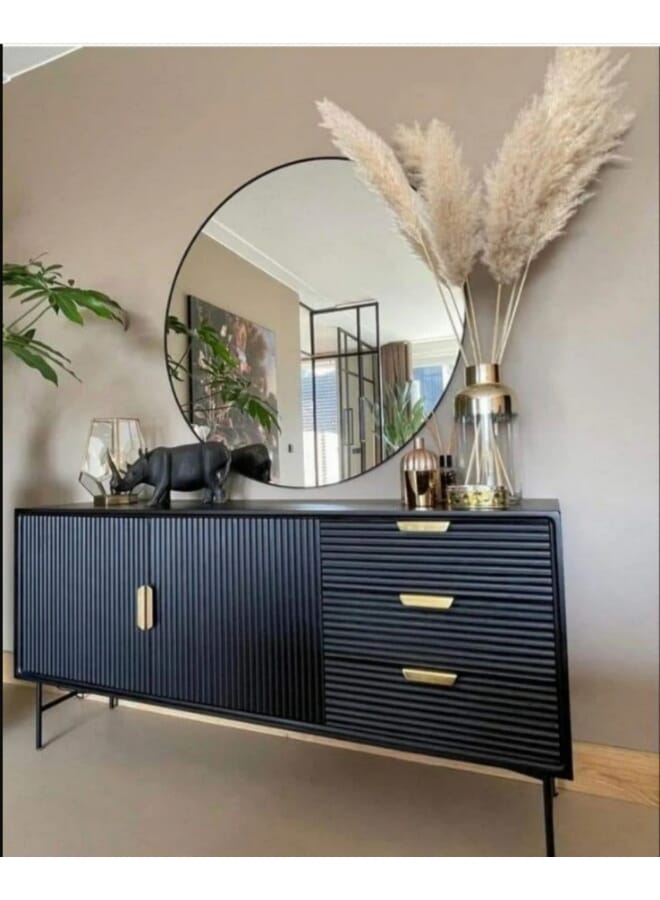 Sleek Black Wood Buffet 180*85*50 cm