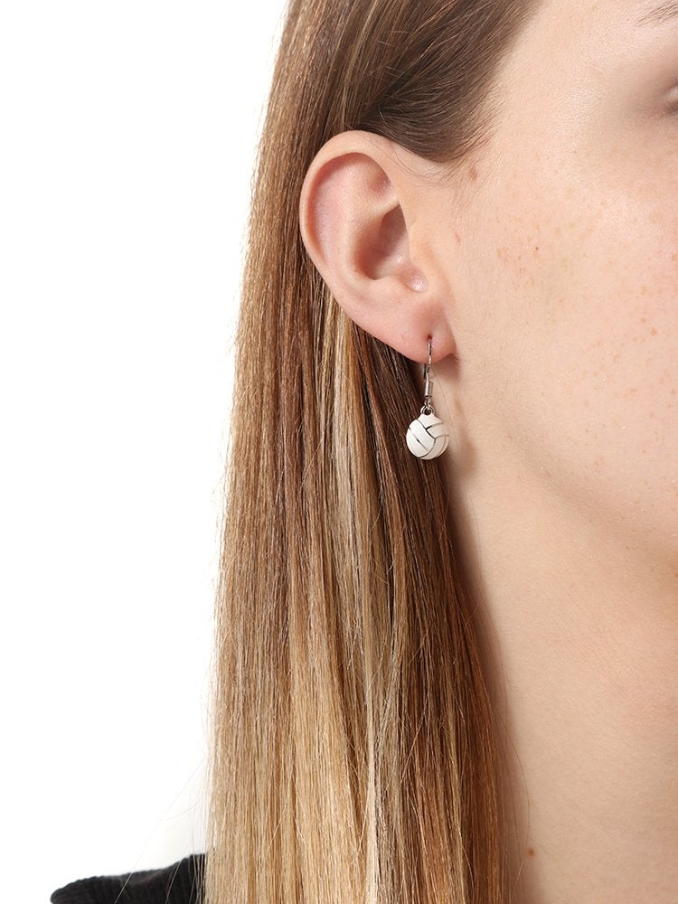 GIMMEDAT Volleyball Enamel Dangle Charm Earrings Jewelry Women Player Fan Gift - Image 2