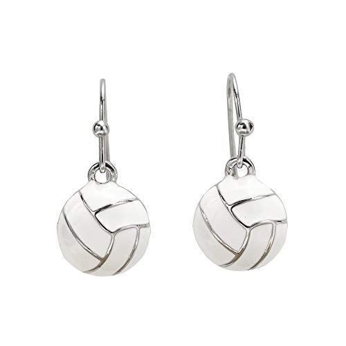 GIMMEDAT Volleyball Enamel Dangle Charm Earrings Jewelry Women Player Fan Gift - Image 1